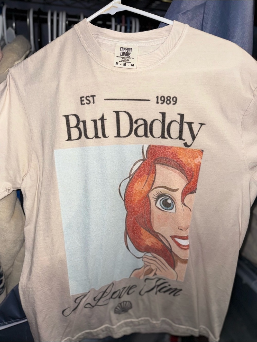 Comfort Colors Adult 'But Daddy' Graphic Tee - Little Mermaid